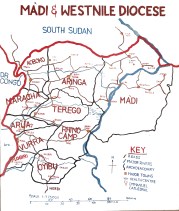 Madi West Nile Diocese map (white)